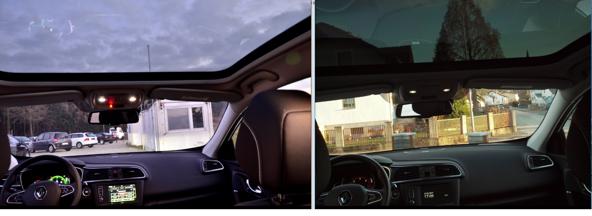 Panoramadachtönung Vergleich vorher und nachher